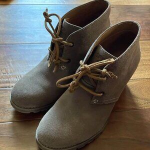 Sperry Top-Sider Stella Prow Suede Wedge Ankle Boots in Brown